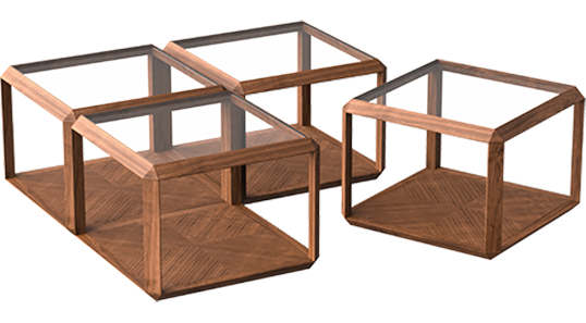 Angular Centre Table Cluster of 550