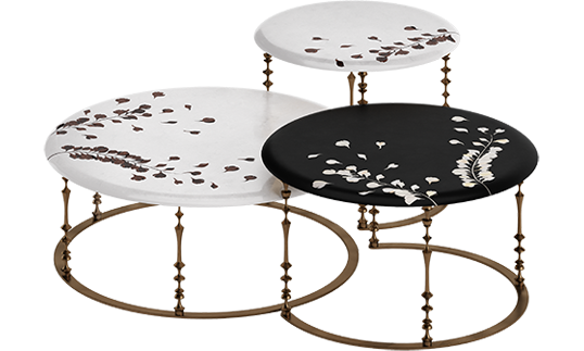 Mogra Coffee Table Cluster of Three