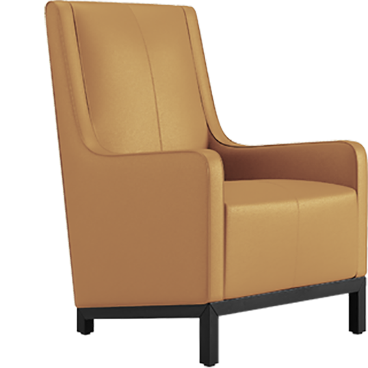 Mehmaan Lounge Chair Yellow Leather
