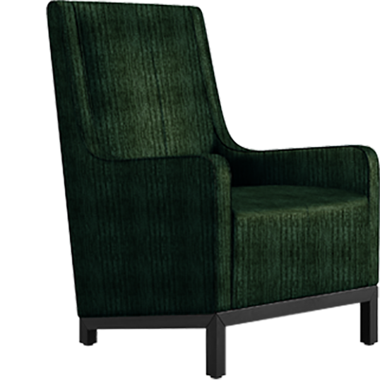 Mehmaan Lounge Chair Green Fabric